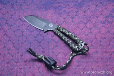 Фиксированный нож Ruger Knives Cordite Compact Neck, Blackwashed Blade
