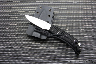   BlackFox Tarlo, Satin Finish Blade, Black Paracord Wrapped Handle