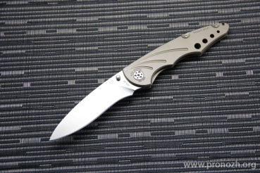   Fox FX-180B, Satin Finish Blade, Bronze Anodized Titanium Handle