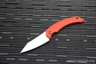   Fox  Slim Dragotac  Friction Folder, Satin Blade, Orange FRN Handle