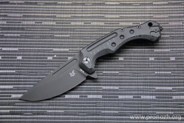   Fox "Desert Fox" Flipper, Black Cerakote Blade, Black G-10 Handle