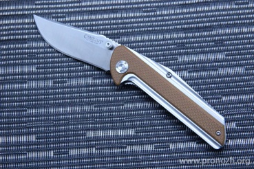   Camillus Sevens, Stainless Steel with Brown G-10 Accented Handle