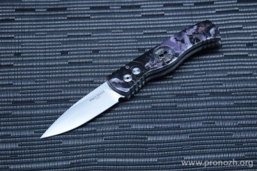    Pro-Tech Tactical Response 2 , Bruce Show Skul, Aluminum Handle with Custom P. Kellett Anodizing "Ghost Rider", Satin Finish Blade