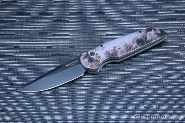    Pro-Tech Tactical Response 3, Aluminum Handle with Custom P. Kellett Anodizing "Four Horsemen", Black DLC-Coated Blade