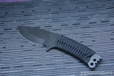   Medford Knife & Tool  NAV-T, Matte Black Oxide Blade, D2 Tool Steel, Black Paracord  Handle, OD Green Kydex Sheath
