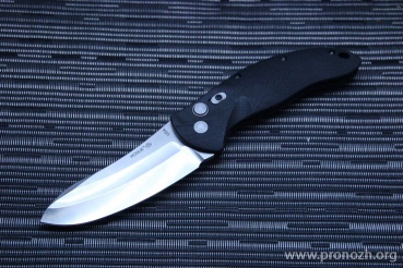    Hogue EX-04 4" Upswept Auto, Stone-Tumbled Blade, Black G-Mascus G10 Handle