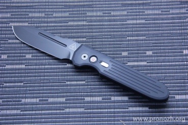    Pro-Tech  Invictus, Black DLC-Coated Blade, Black CNC Milled Aluminum Handle