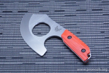   Benchmade Hunt Series Nestucca Cleaver, Satin Finish Blade, Crucible CPM S30V Steel, Orange G10 Handle