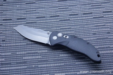   Hogue EX-04 3.5" Wharncliffe Manual, Stone-Tumbled  Blade, Black  G10 Handle