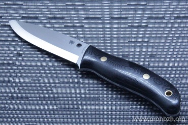 Фиксированный нож Spyderco Bushcraft , Stonewashed Blade, 01 Tool Steel, Black G-10 Handle