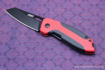   CRKT Sketch, Black Oxide  Blade, Black TPR Rubber / Red ABS Handle