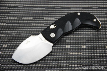 C  Lion Steel Folding Skinner, Satin Finish Blade, Black G-10 Handle