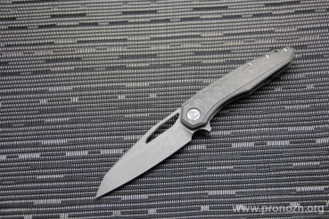   Microtech "Sigil" Flipper, Apocalyptic Stonewash Titanium Handle & Elmax Blade, Copper Plate