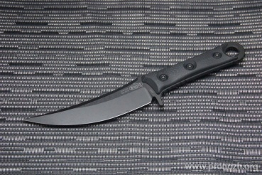   Microtech Borka Blades SBK Fixed, Black DLC-Coated Bohler M390 Blade, Carbon Fiber Handles, Carbon Pattern Kydex Sheath