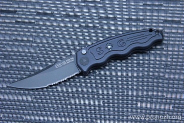 Складной автоматический нож SOG  SOG-TAC Mini, Black TiNi Blade, Aus-8 Steel, Black Hard-anodized Aluminum Handle, Combo Edge