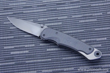   Spartan Blades Akribis Meteorite Grey ZrN-PVD Coating Titanium Handle, Carbon Fiber Scales, DLC Coating Blade