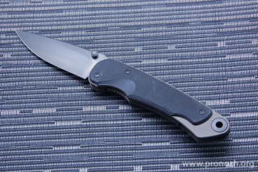   Spartan Blades Akribis Meteorite Grey ZrN-PVD Coating Titanium Handle, Black G-10 Scales, DLC Coating Blade