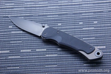   Spartan Blades Akribis Meteorite Grey ZrN-PVD Coating Titanium Handle, Black G-10 Scales, PVD Coating Blade