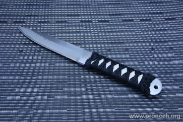    Maruyoshi Kaguyahime by Saji Takeshi, Shirogami Core Forged with Nickel Damascus, White Stingray Skin wrapped with Black Tsuka-Maki