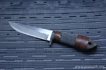    Maruyoshi M-15 by Saji Takeshi, Shirogami Core Forged with Nickel Damascus