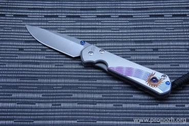   Chris Reeve Large Sebenza 21 Unique Graphic Ametyst Cabochon