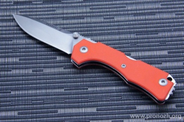   Fantoni Hide Folder, Crucible CPM S30V Steel, Orange G-10 Handle