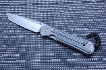   Chris Reeve Large Sebenza 21 Tanto Blade, Black Canvas Micarta Inlays