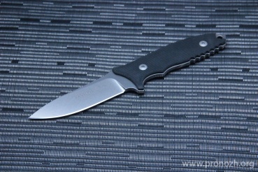   Fantoni HB Fixed, Stonewash  Blade, Crucible CPM S35VN Steel, Black G-10 Handle,  Kydex Sheath