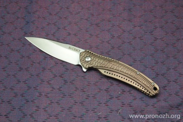   CRKT Ripple Bronze Coating Stainless Steel Handle (IKBS Flipper)