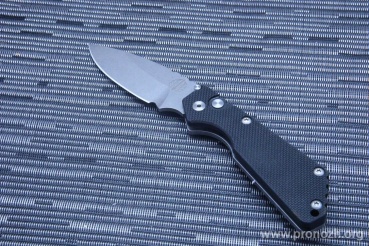 Складной автоматический нож Pro-Tech Pro-Strider SnG Auto, Stonewash Blade, Black Textured G-10 Handle