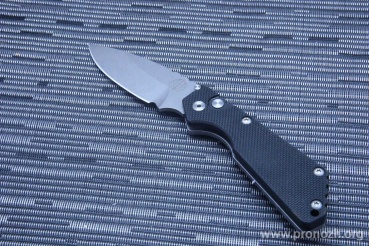    Pro-Tech Pro-Strider SnG Auto, Stonewash Blade, Black Textured G-10 Handle