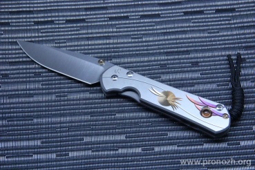   Chris Reeve Large Sebenza 21 Unique Graphic Citrine Cabochon