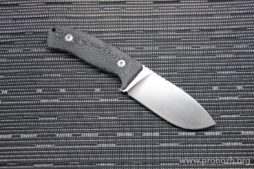   Lion Steel M-3, Satin Finish Blade, Black Micarta Handle