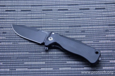 C  Lion Steel SR-22 Mini, Black DLC-Coated  Blade, Black Anodized Aluminum Handle