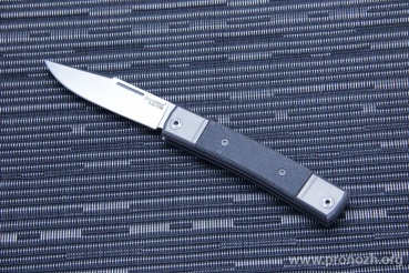 C  Lion Steel BestMan Traditional, Satin Finish Blade, Carbon Fiber Handle