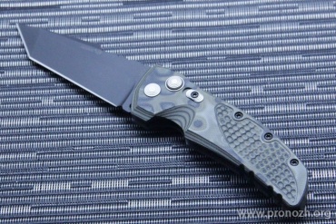 Складной автоматический нож Hogue EX-01 3.5" Tanto Auto, Black  Blade, Green / Gray G-Mascus G10 Handle