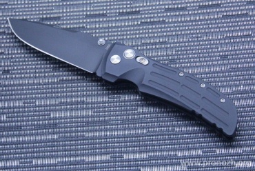   Hogue EX-01 4" Drop Point Manual, Black Blade, Black Aluminum Handle