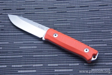   Lion Steel B40 Bushcraft, Stonewashed Blade, Orange G10 Handle