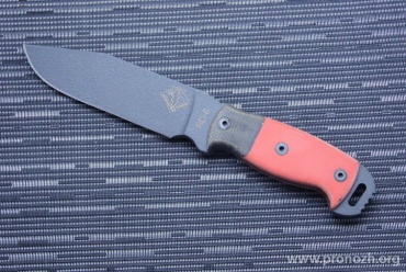   Ontario RD6 Bush Signature, Orange G-10 / Black Micarta Handles