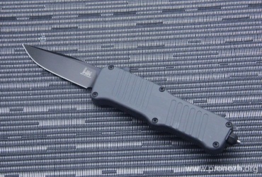 Автоматический складной нож фронтального выброса  Heckler & Koch by Hogue, Mini Incursion OTF Auto Clip Point, Black  Blade, Matte Grey Aluminum Handle