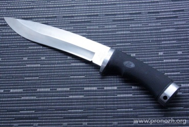 Фиксированный нож Katz  Aristo-Kat, Satin Finish Blade, Kraton Handle, Leather Sheath