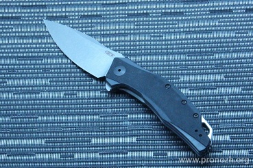   Zero Tolerance ZT0357 Stonewashed Blade, Black G-10 Handle